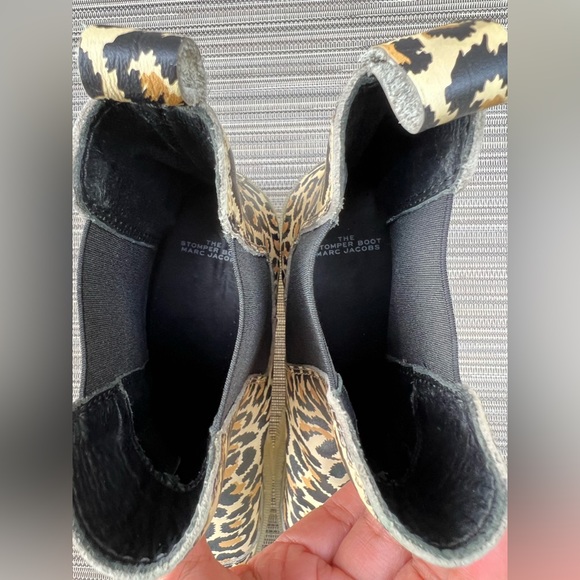 🎯Marc Jacobs The Stomper Boot Brown Black Leopard Multi EU37 US7 - Picture 13 of 14